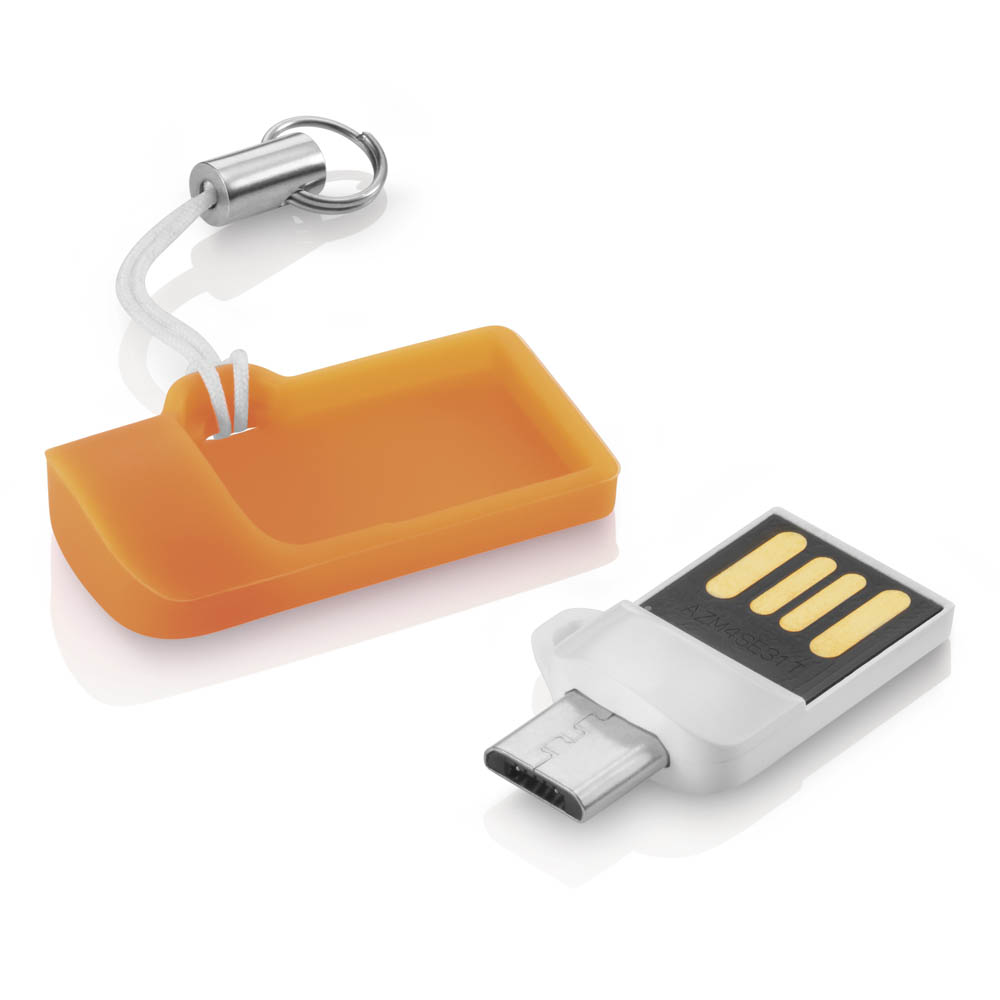 Pendrive Multilaser Dual USB para Smartphone/Tablet Branco 8GB